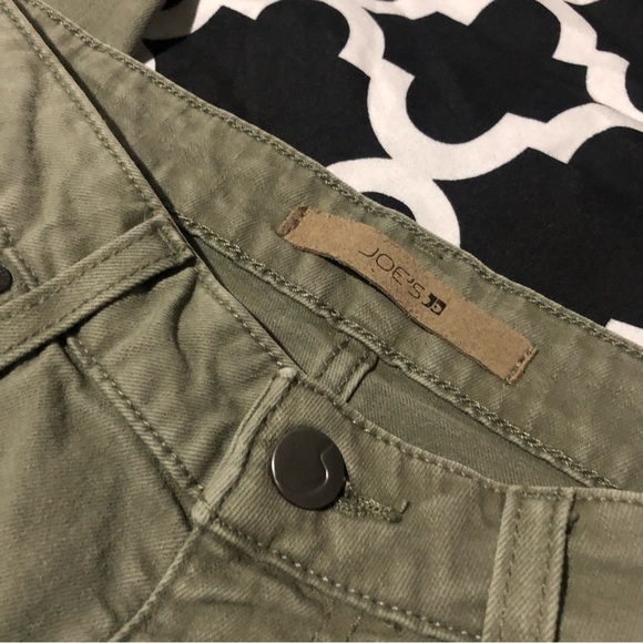 Joe's L34310 Women's The Icon Mid Rise Skinny Raw Hem Green Ankle Jeans Size 27 - Picture 5 of 9